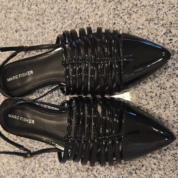 Marc Fisher Shoes - Marc Fisher Women's Black Pointed Toe Sandals Size 8.5 M